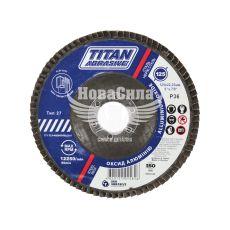 Диск шліфувальний пелюстковий 125x22мм P36 (TITAN Abrasive) (Т27) (TA1253627AN)