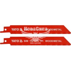 Полотна для шабельної пилки YATO біметалеві 150 мм 18 TPI для дерева та металу, 2 шт. (YT-33931)