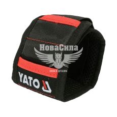 Браслет магнітний YATO 340х90 мм, 5 магнітів, 2 кишені (YT-74050)