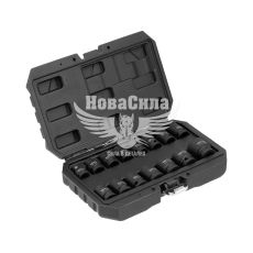 Набір ударних торцевих головок YATO 1/2", 15 шт. (YT-10253)