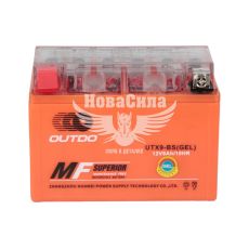 АКБ мото гелевий 12V 9-А/Ч L+ (OUTDO) (152х88х106) (YTX 9-BS)