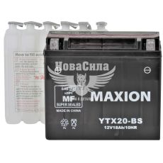 АКБ мото кислотный 12V 18-А/Ч L+ (Maxion) (175х87х155) (YTX20-BS)