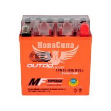 АКБ мото гелевий 12V 5-А/Ч R+ (OUTDO) (120х60х130) (12N5L-BS GEL)