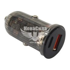 Зарядне для портативних пристроїв 12-24V (Zollex) 1USB-A, 1USB-C, 30W (12099)