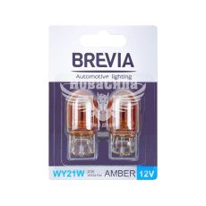 Лампочка без цоколя WY21W жовта 12V-21Вт WX3x16d (Brevia) (к-т. 2шт.) (12312B2)