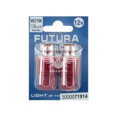 Лампочка без цоколя LED T10 W21W SMD красная 24-диоди 12V W3x16d (Futura) (к-т. 2шт.) (71914)