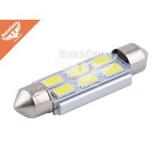 Лампочка 2-ох цокольна LED T11_C5W SMD біла 6-діодів 12V-5Вт SV8.5-8 41мм. CANbus (Solar) (к-т.-2шт.) (SL1361)