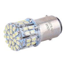 Лампочка 2-ох конт. груша белая LED SMD 12V 50-диодов S25 BAY15d (Solar) (к-т.-2шт.) (SL1386)