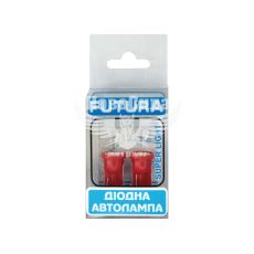 Лампочка без цоколя LED T10_W5W SMD червона 6-діодів 12V W2.1x9.5d (Futura) (к-т. 2шт.) (60514)
