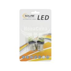 Лампочка 1-но конт. черешня белая LED COB 12V 1-диод 100lm. P21W BA15s (Solar) (к-т.-2шт.) (LC345_B2)