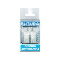 Лампочка без цоколя LED T10_W5W SMD белая 1-диод 24V W2.1x9.5d (Futura) (к-т. 2шт.) (30521)