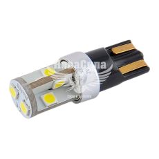 Лампочка без цоколя LED T10_W5W SMD белая 10диодов 250lm. 12V W2.1x9.5d CANbus (Solar) (к-т.-2шт.) (SL1342)