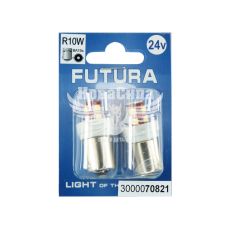 Лампочка 1-но конт. груша белая LED SMD 24V 12-диодов R10W BA15s (Futura) (к-т.-2шт.) 95Lm (70821)