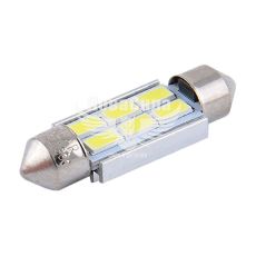 Лампочка 2-ох цокольна LED T11_C5W SMD біла 6-діодів 12V-5Вт SV8.5-8 36мм. CANbus (Solar) (к-т.-2шт.) (SL1360)