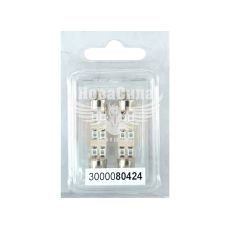 Лампочка 2-ох цокольна LED T11_C8W SMD червона 6-діодів 24V-0,7Вт SV8.5-8 41мм. (Futura) (к-т.-2шт.) (80424)