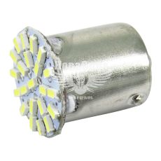Лампочка 1-но конт. груша белая LED SMD 24V 22-диоды P21W BA15s (Solar) (упак.-4шт.) (LS224_P)