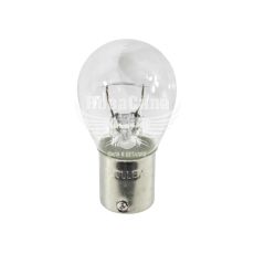 Лампочка 1-но конт. груша белая 12V-21Вт P21W BA15s (Zollex) (упак.-10шт.) (8624)