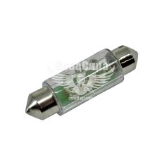 Лампочка 2-х цокольная LED T11_C5W LEDS белая 6-диодов 24V-5 Вт SV8.5-8 39мм. (Solar) (упак.-10шт.) (LF196_P)