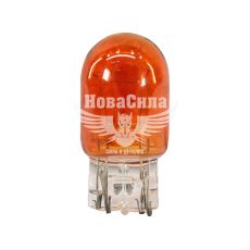 Лампочка 2-ох конт. скутер без цокол. жовта 12V-21/5Вт W21/5W W3x16g (Zollex) (упак.-10шт.) (16119)