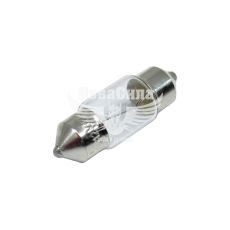Лампочка 2-х цокольная C10W белая 12V-10Вт SV8.5-8 31мм. (Solar) (упак.-10шт.) (1259)
