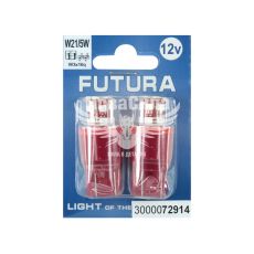Лампочка без цоколя LED T20 W21/5W SMD червона 24-діоди 12V W3x16q (Futura) (к-т. 2шт.) (72914)