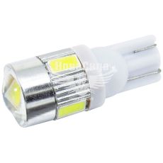 Лампочка без цоколя LED T10_W5W SMD біла 6-діодів 12V W2.1x9.5d (Solar) (упак.-10шт.) (LS285_P)