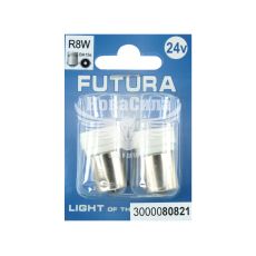Лампочка 1-но конт. груша белая LED SMD 24V 6-диодов R8W BA15s (Futura) (к-т.-2шт.) (80821)