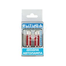 Лампочка 2-ох цокольна LED T11_C8W SMD червона 9-діодів 12V-1,2Вт SV8.5-8 35мм. (Futura) (к-т.-2шт.) (69314)