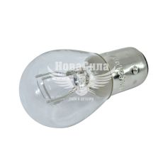 Лампочка 2-ох конт. груша біла 12V-21/4Вт P21/4W BAZ15d (Zollex) (упак.-10шт.) (60011)