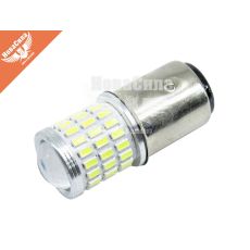 Лампочка 2-ох конт. груша біла LED 12V 57-діодів P21/5W S25 (Cyclone) (упак.-10шт.) (S25-061)