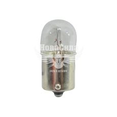 Лампочка 1-но конт. черешня белая 24V-10Вт R10W BA15s (Zollex) (упак.-10шт.) (9924)