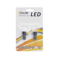 Лампочка без цоколя LED T10_0.5W SMD белая 1-диод 12V W2.1x9.5d (Solar) (к-т.-2шт.) (LS289_B2)
