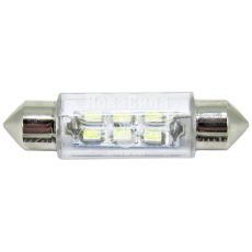 Лампочка 2-ох цокольна LED T11_C5W SMD біла 6-діодів 12V-5Вт SV8.5-8 39мм. (Solar) (упак.-10шт.) (LS276_P)