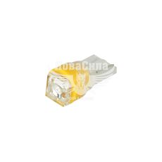Лампочка без цоколя LED T10_W5W LEDS желтая 1-диод 12V W2.1x9.5d (Futura) (упак.-10шт.) (20515)