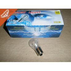 Лампочка 1-но конт. груша белая 24V-21Вт P21W BA15s (КНР)