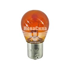 Лампочка 1-но конт. груша желтая 12V-21Вт PY21W BAU15s (Solar) (упак.-10шт.) (1251)