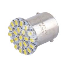 Лампочка 1-но конт. груша белая LED SMD 12V 22-диоды G18.5 BA15s (Solar) (к-т.-2шт.) (SL1381)