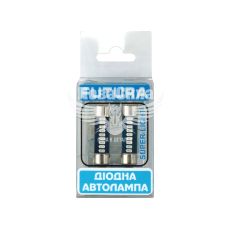 Лампочка 2-х цокольная LED T11_C8W SMD синяя 9-диодов 12V-1,2Вт SV8.5-8 35мм. (Futura) (к-т.-2шт.) (69312)