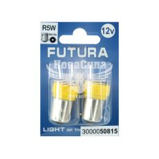 Лампочка 1-но конт. черешня желтая LED SMD 12V 6-диодов R5W BA15s (Futura) (к-т.-2шт.) (50815)