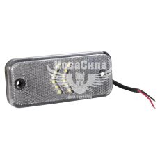 Ліхтар габаритний універсальний (Isiksan) LED 12-24V прямокутний зі стрілкою білий (ISS40342)