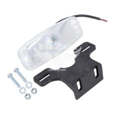 Фонарь габаритов Truck боковой LED белый (Isiksan) с кронштейном. (ISS20202B)