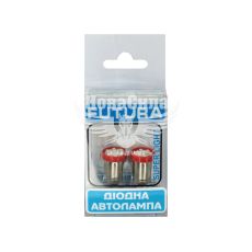 Лампочка з цоколем LED T4W SMD червона 6-діодів 12V-0,7Вт BA9s (Futura) (к-т.-2шт.) (60614)