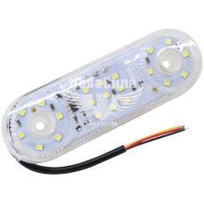 Ліхтар габаритний універсальний (Auto Light) LED 12-24V овал білий 115х35мм. (AL-0018-W)
