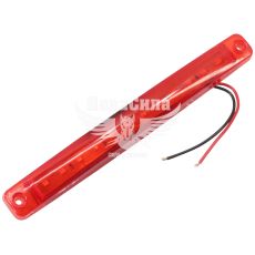 Ліхтар габаритний універсальний (Auto Light) LED 12-24V короткий 12-діодів 170х20мм. червоний (AL-0037-R)