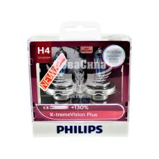 Лампочка галогенна H4 P43t 12V-60/55Вт (Philips копія) +130 (X-treme Vision) (кт. 2шт.) (12342XV+S2)