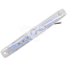 Ліхтар габаритний універсальний (Auto Light) LED 12-24V короткий 12-діодів 170х20мм. білий (AL-0037-W)