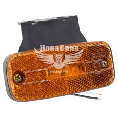 Ліхтар габаритний універсальний (Auto Light) LED 12-24V прямокутник жовтий з кронштейном 110х50мм. (AL-0022-Y)