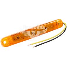 Ліхтар габаритний універсальний (Auto Light) LED 12-24V короткий 12-діодів 100х15мм. жовтий (AL-0040-Y)