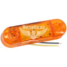 Ліхтар габаритний універсальний (Auto Light) LED 12-24V короткий 9-діодів 87х25мм. жовтий (AL-0036-Y)