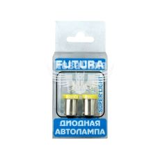 Лампочка з цоколем LED T4W SMD жовта 6-діодів 24V-0,7Вт BA9s (Futura) (к-т.-2шт.) (60625)